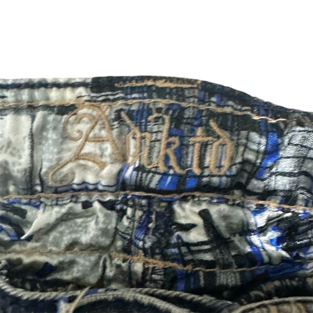 Adiktd Bootcut Jeans Womens Mid Rise‎ Embellished Stretch Blue Denim 2/w27 - Picture 4 of 8